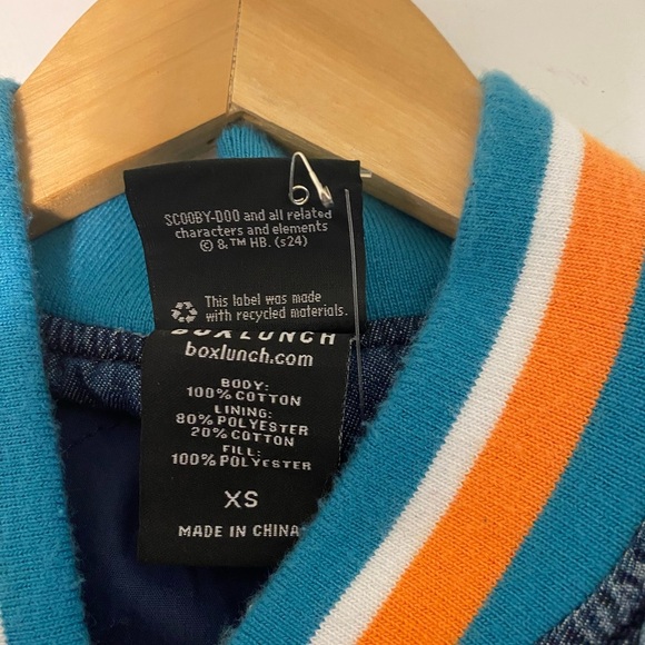 Scooby Doo Box lunch Mystery Machine denim Varsity jacket - Picture 8 of 11